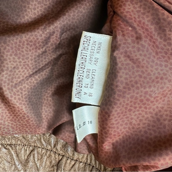 Vintage 100% Leather Open front Global Identity Brown Jacket size Large - Picture 3 of 9